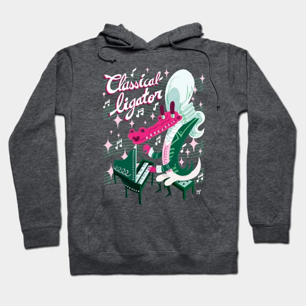 Classical-ligator Hoodie by washburnillustration